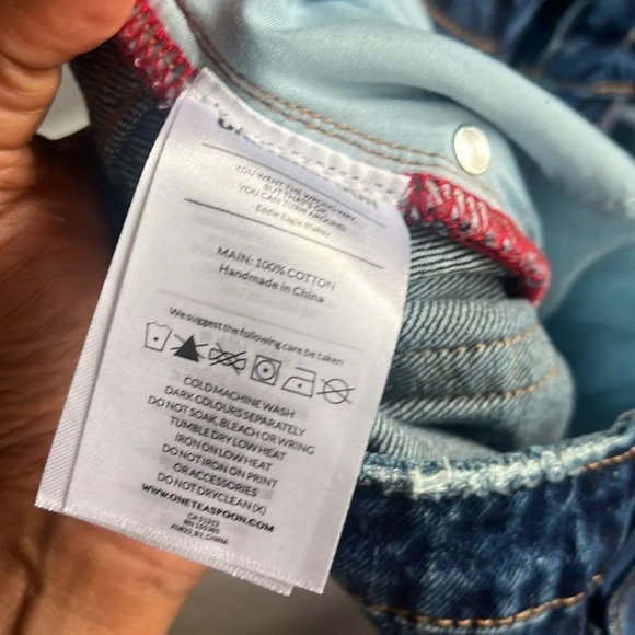 NEW one teaspoon VIRGIN BLUE AWESOME BAGGIES HIGH WAIST STRAIGHT LEG JEANS BLUE - Picture 12 of 14